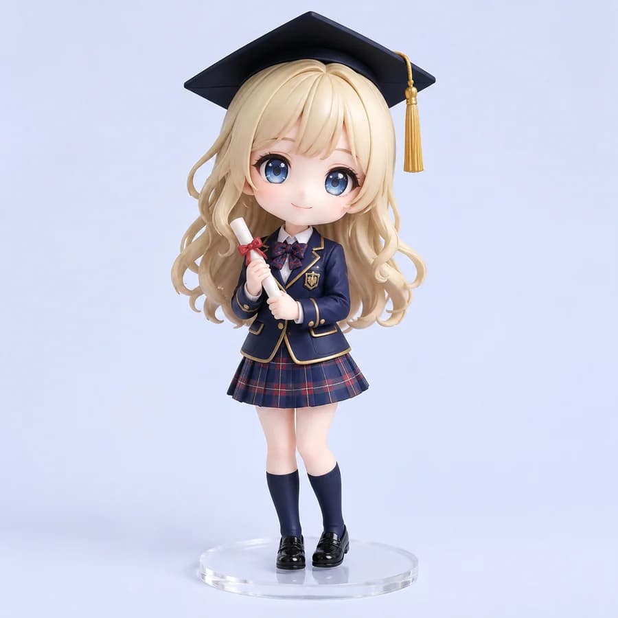 Figure of a student in uniform