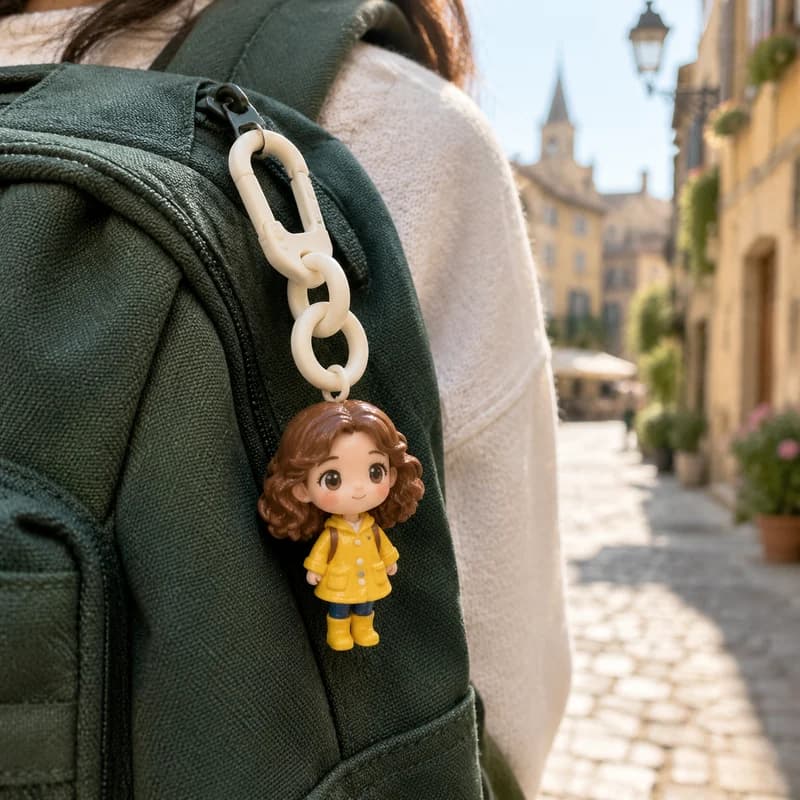 Custom photo bag charm